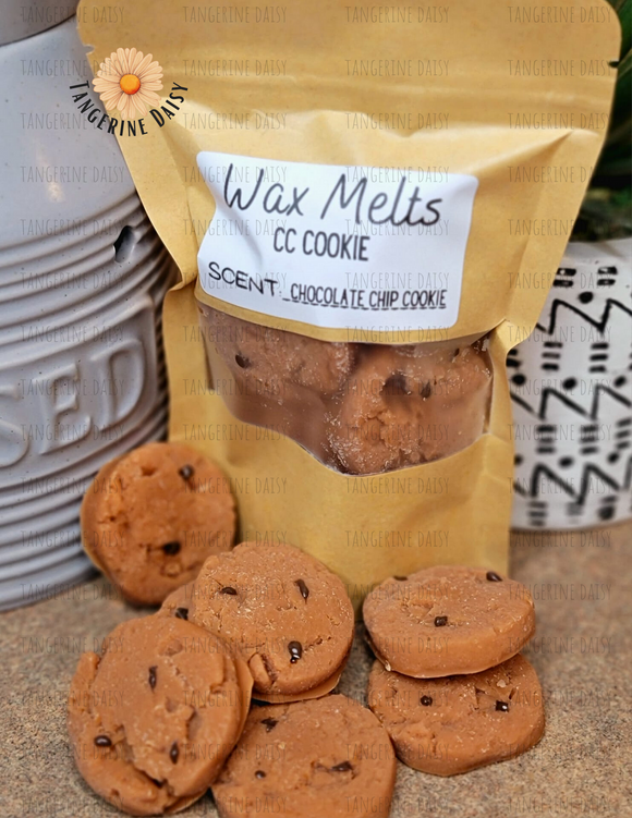CHOCOLATE CHIP COOKIE WAX MELTS (10 Count); Parasoy wax melts; Eco-Concious; Handcrafted; Superior Fragrance