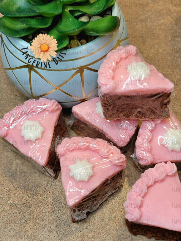 MINI CAKE SLICES WAX MELTS (1 Slice); Parasoy wax melts; Eco-Concious; Handcrafted; Superior Fragrance