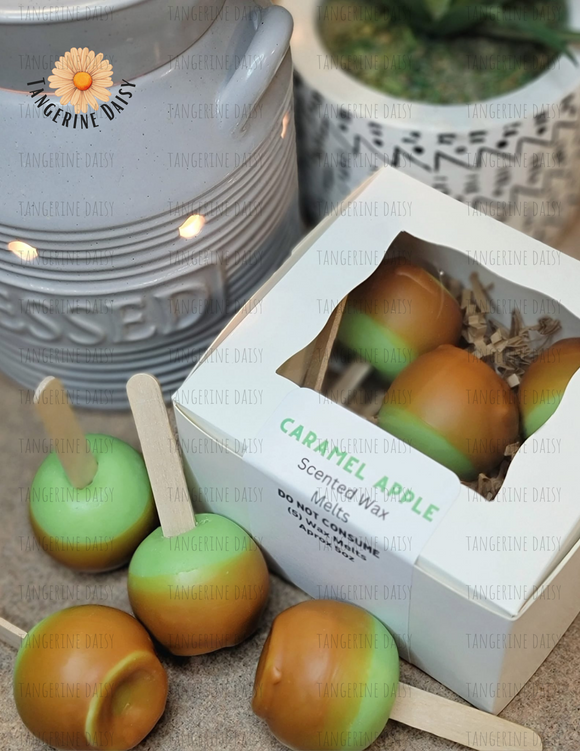 CARAMEL DIPPED APPLES WAX MELTS (5 Count); Parasoy wax melts; Eco-Concious; Handcrafted; Superior Fragrance