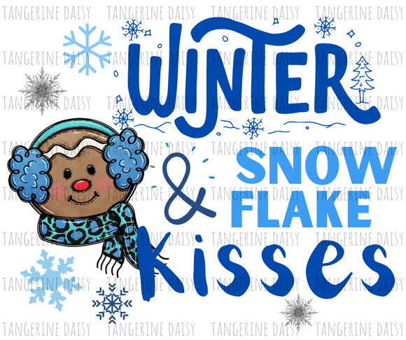 Winter & Snowflake Kisses PNG,Winter Christmas Sublimation Designs Downloads,Digital Download,Sublimation Graphics,Printable Design