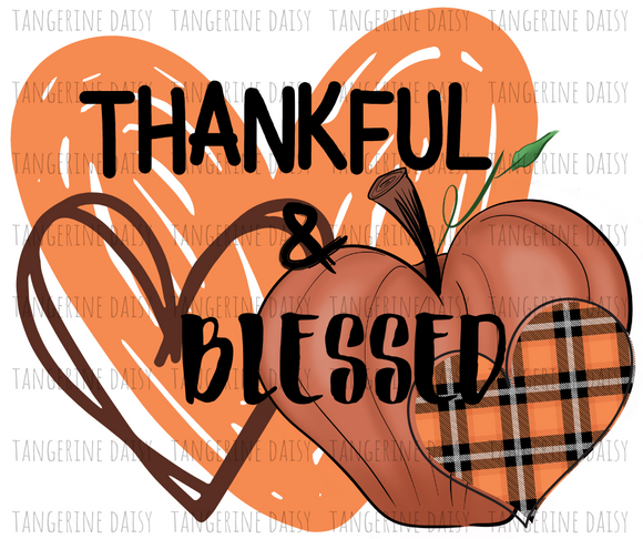 Thankful & Blessed Png,Fall PNG,Fall Sublimation Designs Downloads,Digital Download,Sublimation Graphics,Fall,Thankful,Blessed,Printable Design