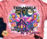 "This little light of mine" Soft Style TShirt Vibrant and Over-sized Design Bleached & Sublimated