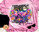 "This little light of mine" Soft Style TShirt Vibrant and Over-sized Design Bleached & Sublimated