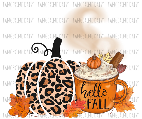 Hello FALL Pumpkin Spice Png,Fall PNG,Fall Sublimation Designs Downloads,Digital Download,Sublimation Graphics, Fall Pumpkin,Pumpkin Spice,Printable Design