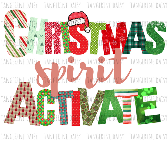 Christmas Spirt Activate Pink PNG,Winter Christmas Sublimation Designs Downloads,Digital Download,ReindeerSublimation Graphics,Printable Design