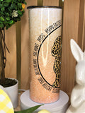 "Leopard Bunny in Circle" 20oz Steel Double Wall Vacuum Insulated Tumbler