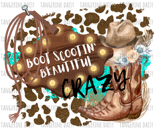 Boot Scootin' Beautiful Crazy Fall Png,Fall CountryPNG,Fall Sublimation Designs Downloads,Digital Download,WesternSublimation Graphics,Printable Design
