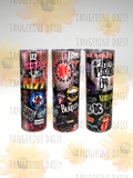 "Rock Bands" 20oz Steel Double Wall Vacuum Insulated Tumbler