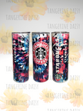 "Starbucks Pink/Blue/White Tie Dye" 20oz Steel Double Wall Vacuum Insulated Tumbler
