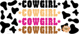"Cowgirl" UV DTF 16oz Glass Can Transfer