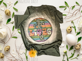 "He Lives" Soft Style TShirt Vibrant and Over-sized Design Bleached & Sublimated
