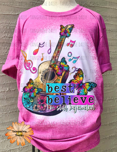 "Best believe I'm still Bejeweled" Soft Style TShirt Vibrant and Over-sized Design Bleached & Sublimated